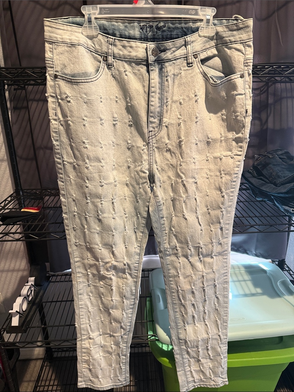 VIP Light Wash Distressed Skinny Jeans